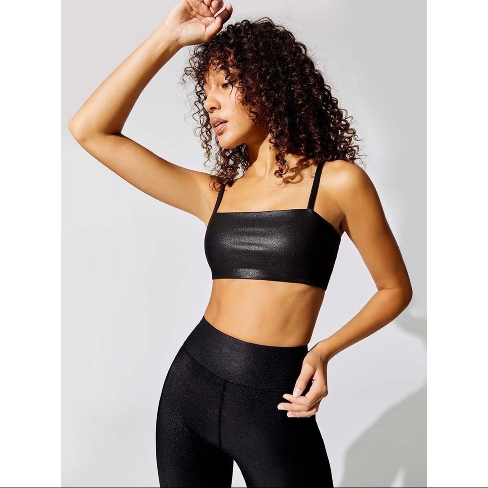 NWT Carbon 38 The Cristalline Black Bandeau Bra